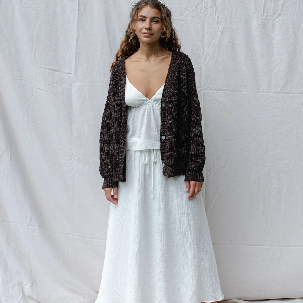 Indigo Luna Helga Cardigan in Coffee (price firm)